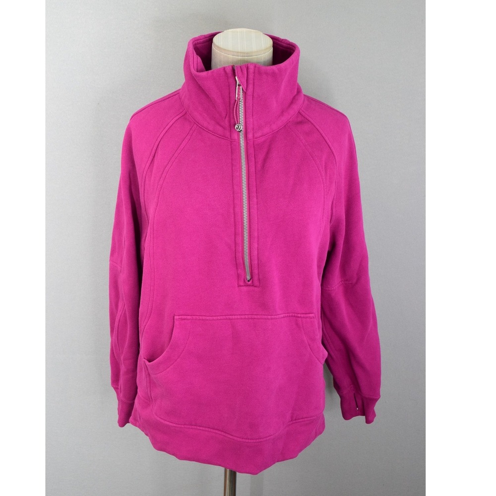 Lululemon Scuba Oversized 1/2 Zip Hoodie XS/S Pink Pullover Ripened Raspberry